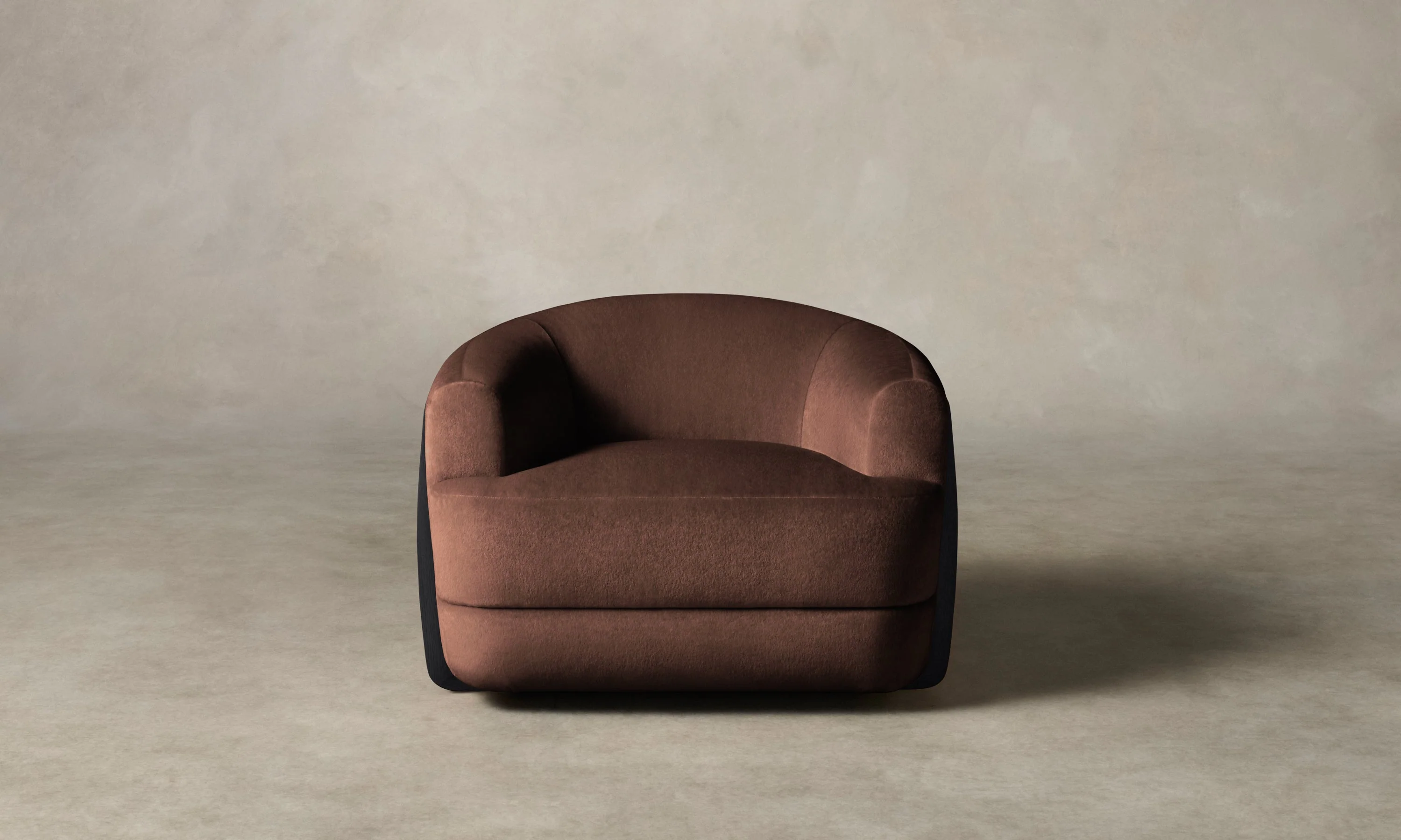The Vera Swivel Chair - Marled Alpaca Velvet Molasses - Image 2