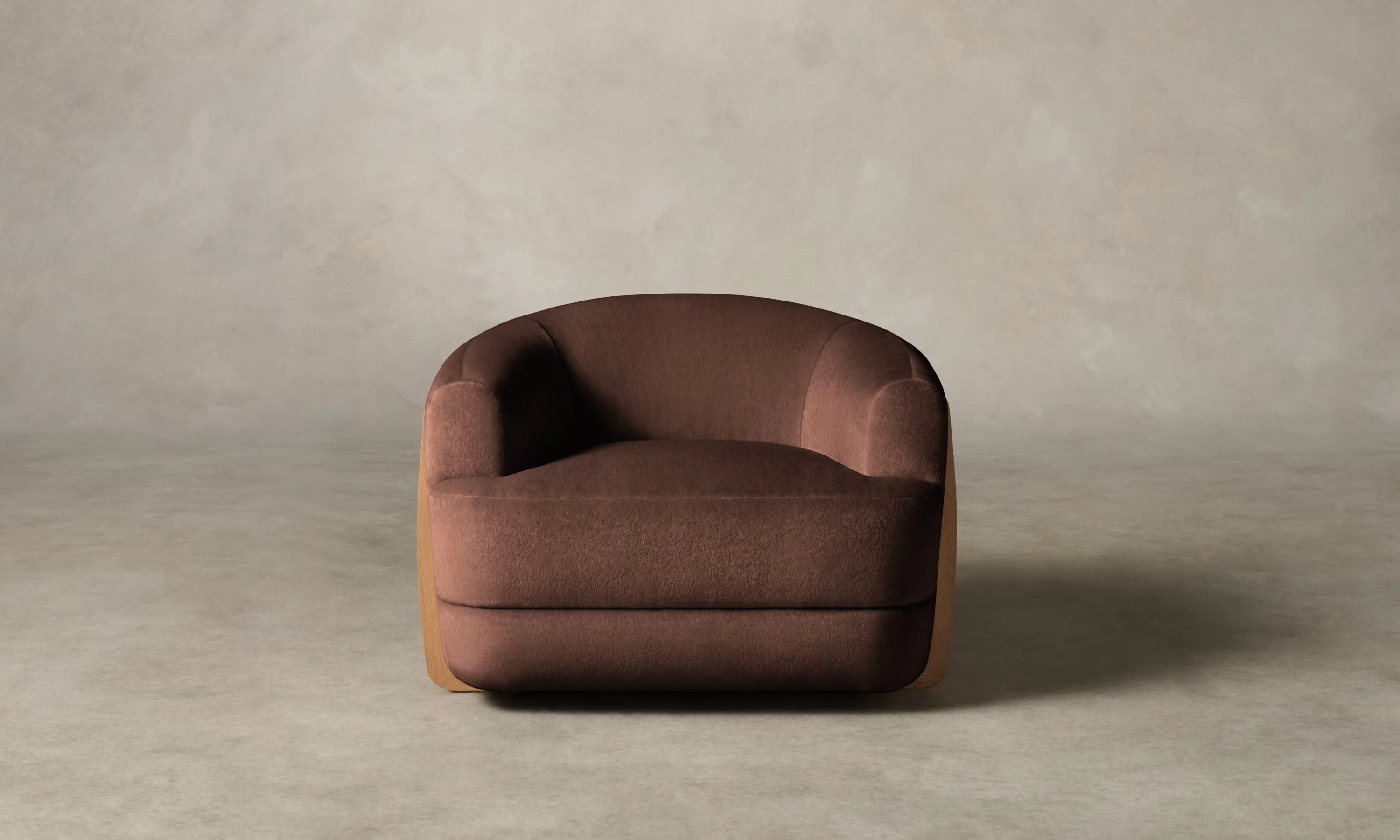 The Vera Swivel Chair - Marled Alpaca Velvet Molasses - Image 3