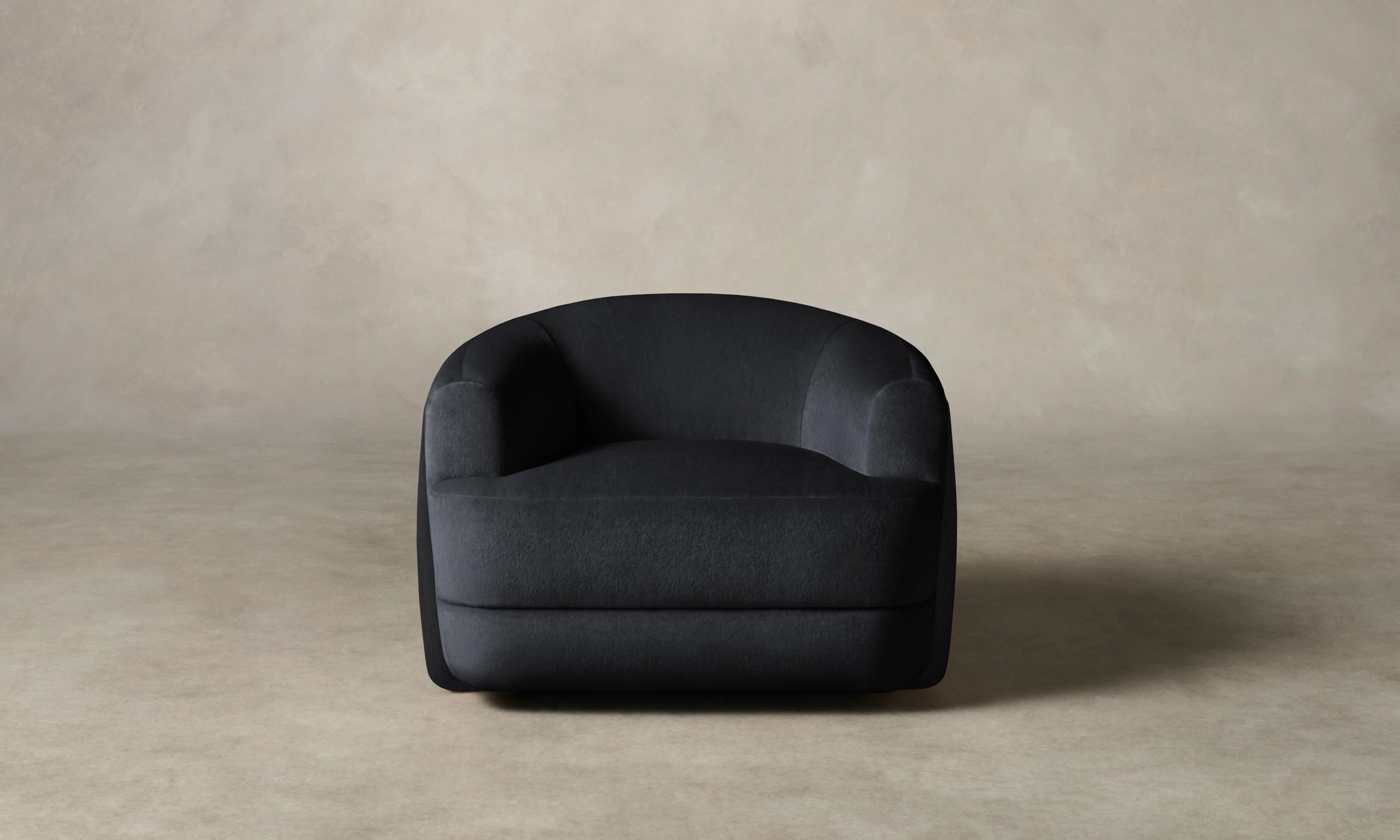 The Vera Swivel Chair - Marled Alpaca Velvet Nightfall - Image 2