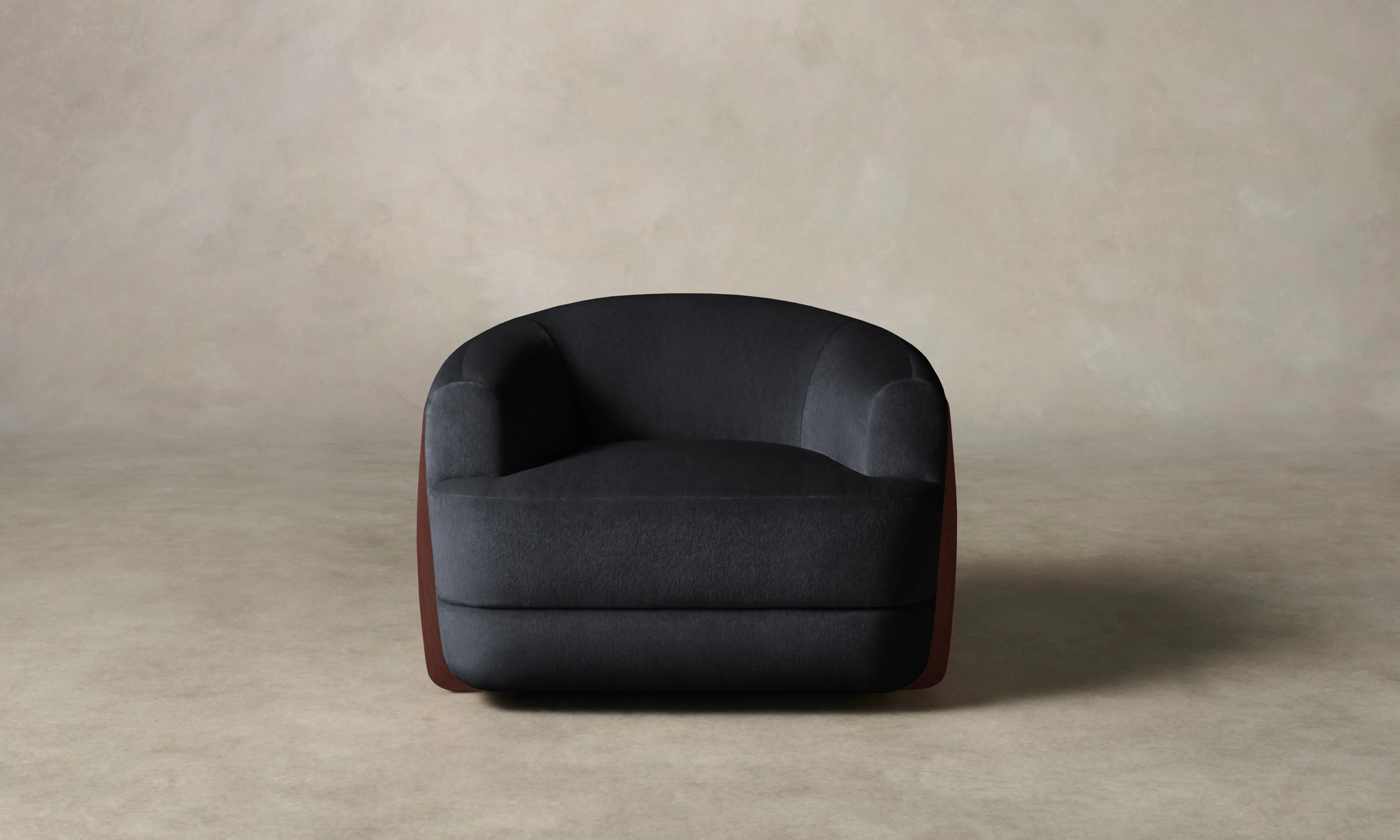 The Vera Swivel Chair - Marled Alpaca Velvet Nightfall - Image 4