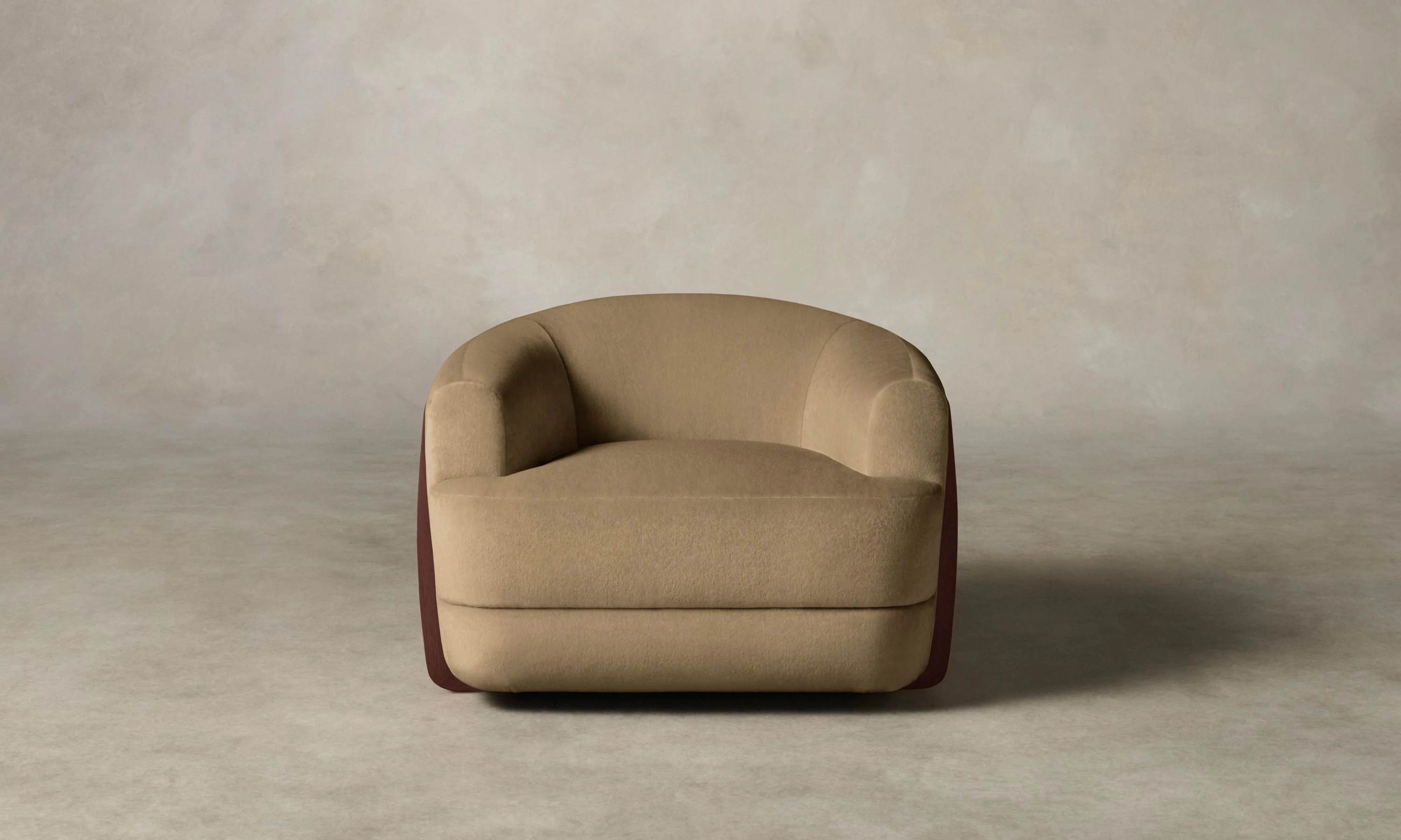 The Vera Swivel Chair - Mohair Almond - Image 4