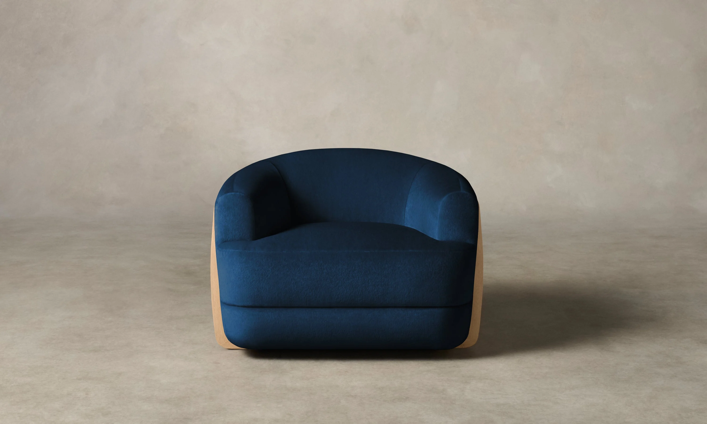 The Vera Swivel Chair - Performance Velvet Sapphire