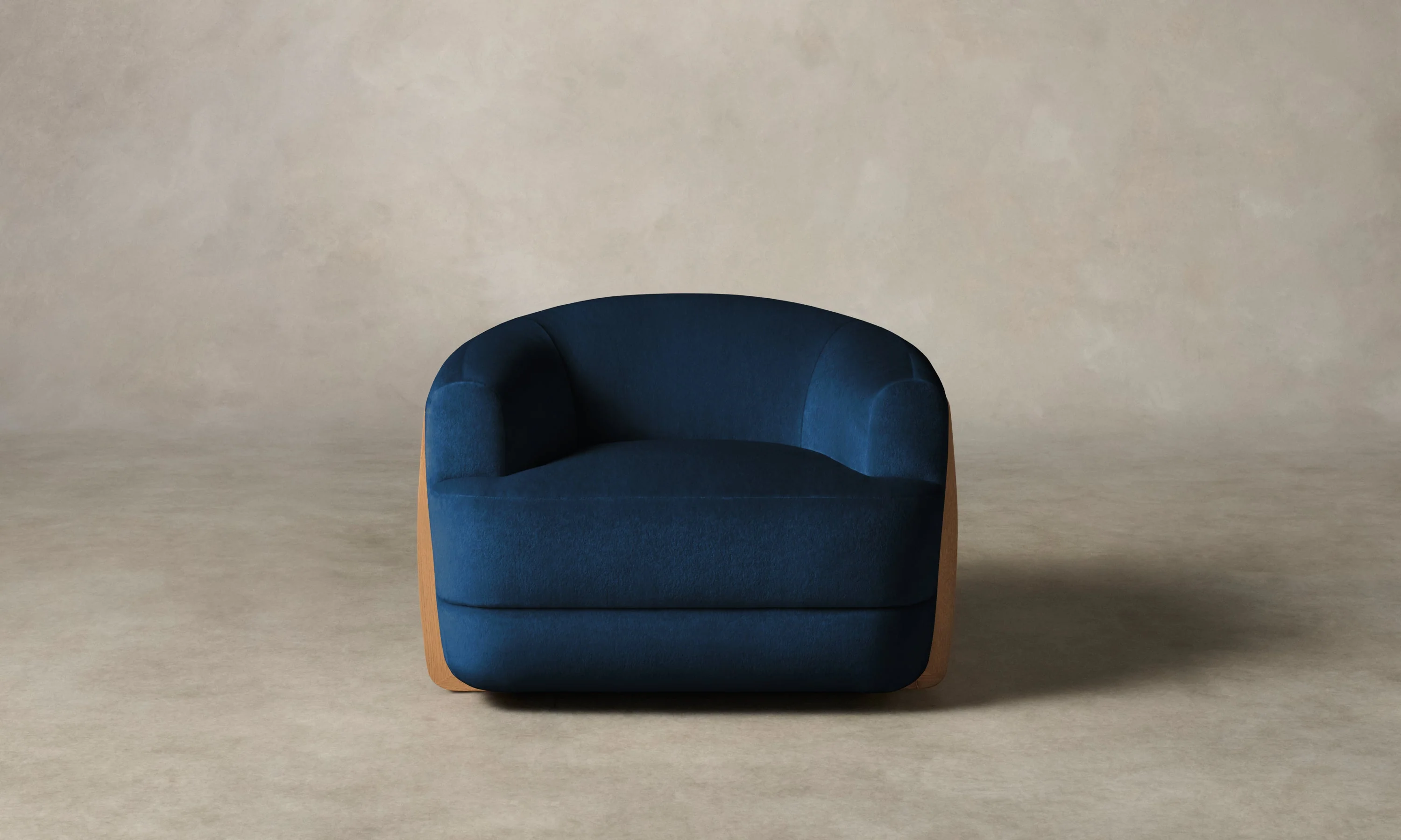 The Vera Swivel Chair - Performance Velvet Sapphire - Image 3