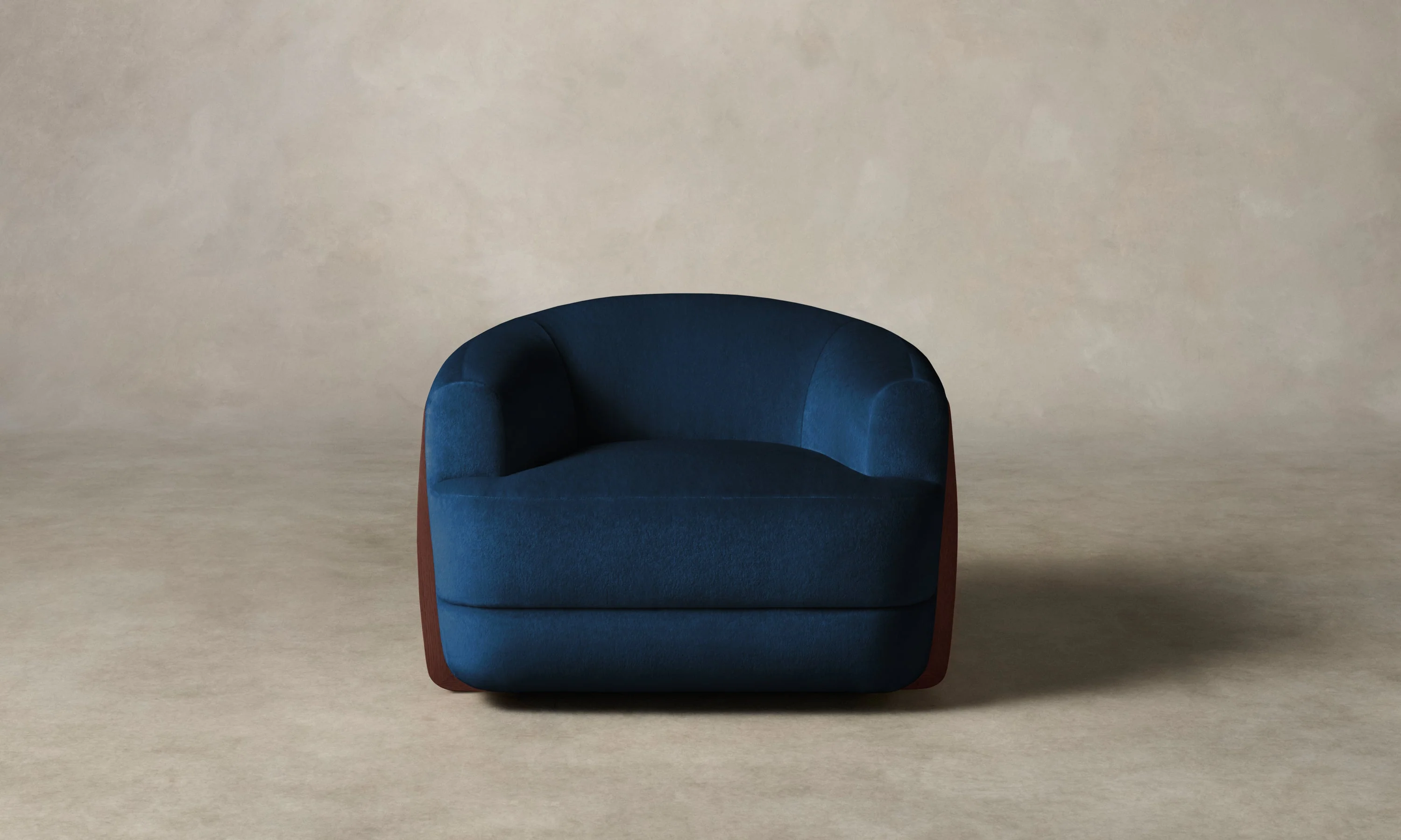 The Vera Swivel Chair - Performance Velvet Sapphire - Image 4