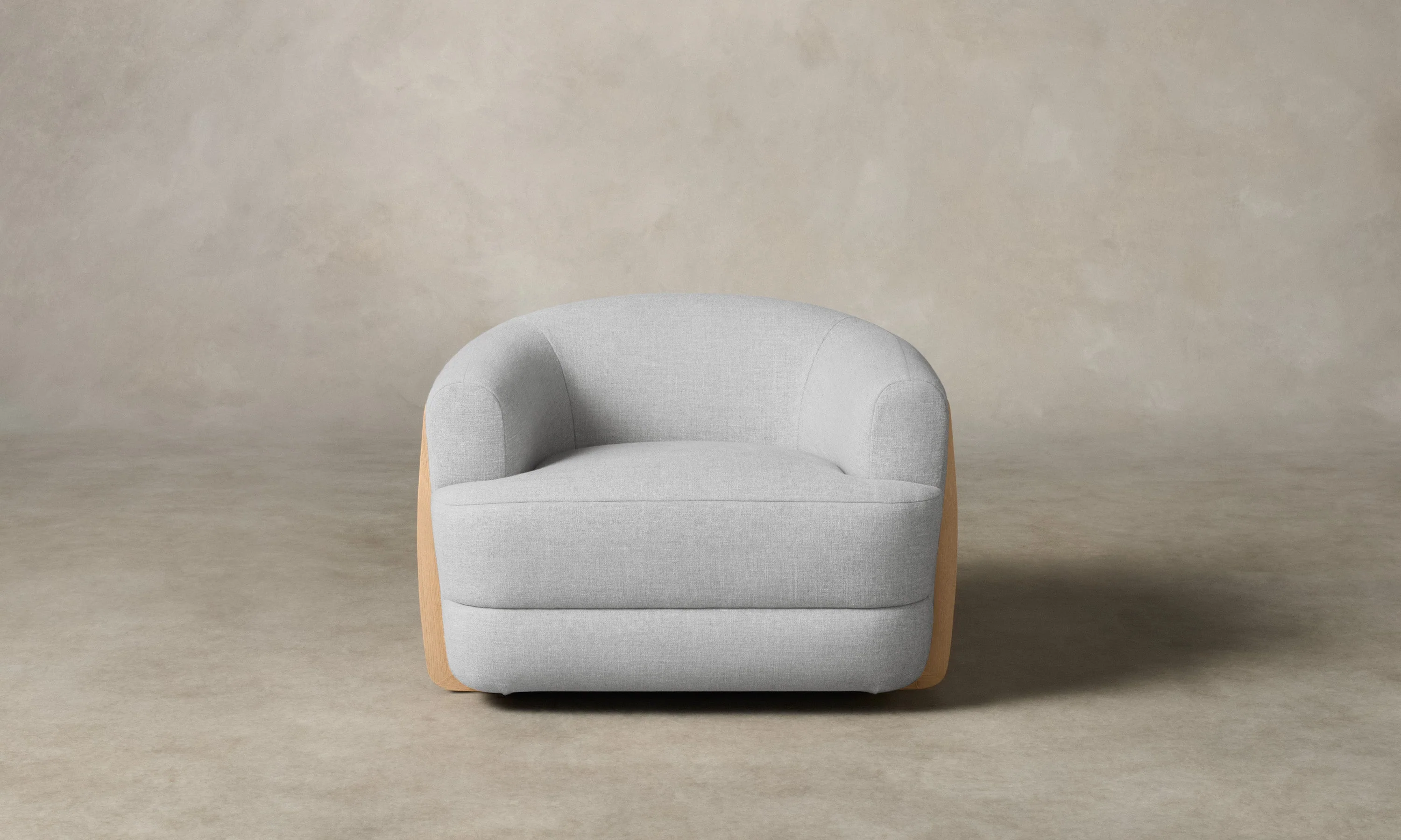 The Vera Swivel Chair - Performance Woven Chenille Rain