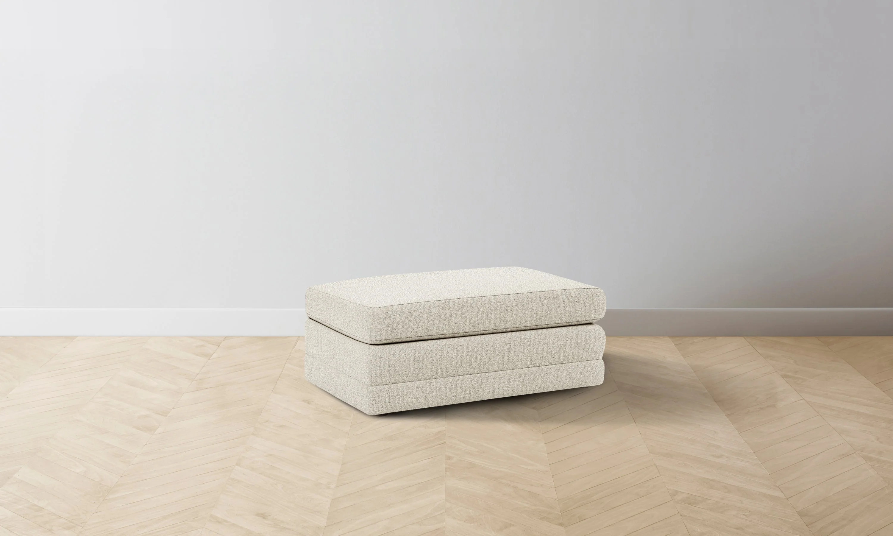 The Warren Ottoman - Performance Textural Weave Wisp