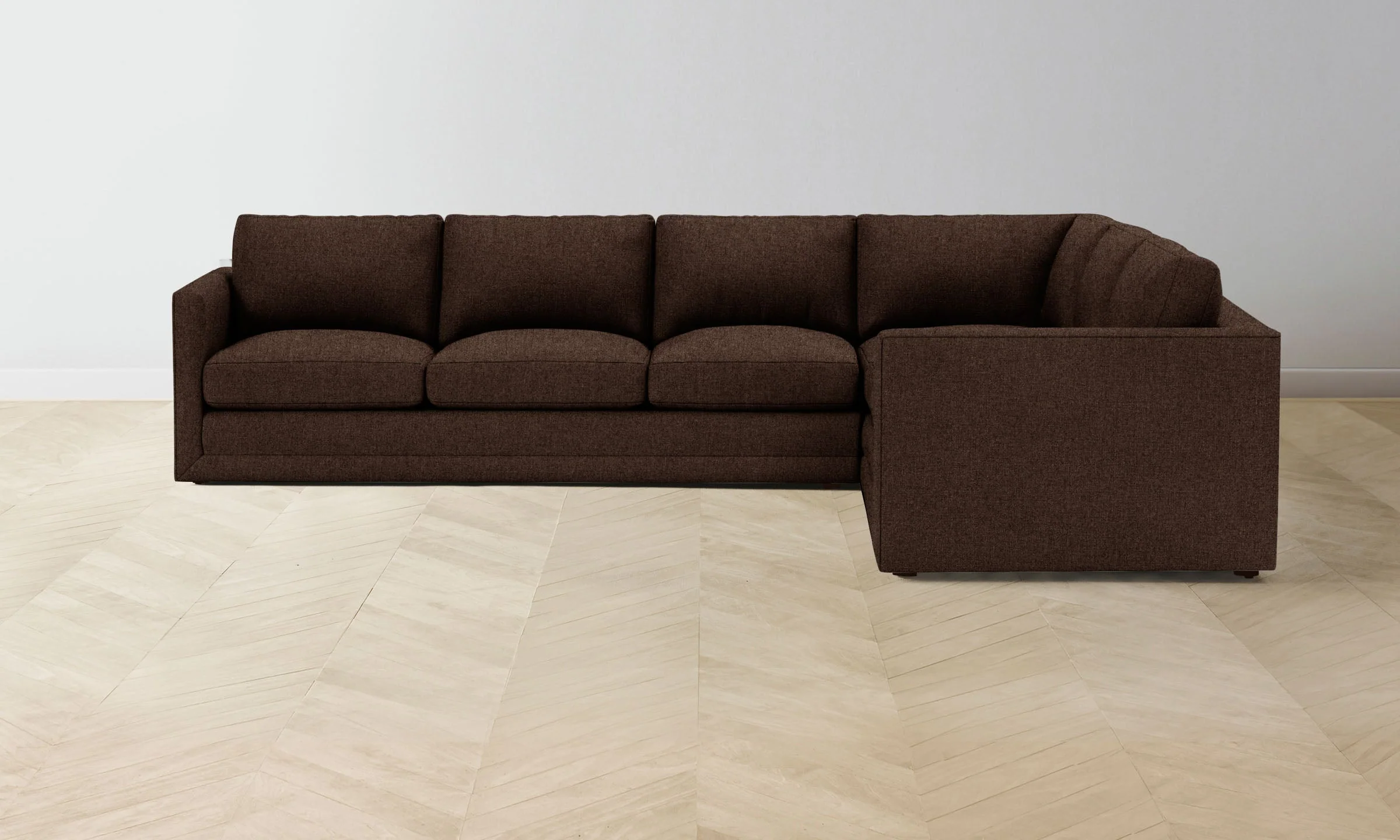 The Warren Sectional - Italian Brushed Wool Cocoa - Image 2
