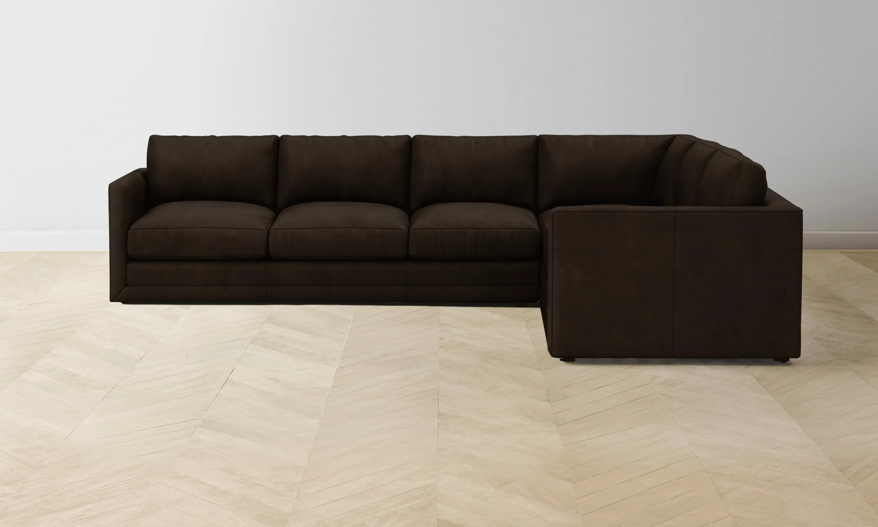 The Warren Sectional - Nubuck Leather Espresso - Image 2