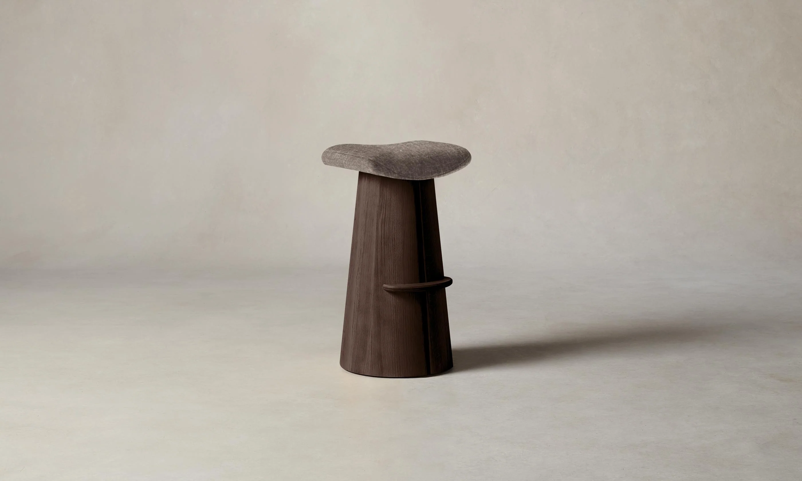 The Weston Bar & Counter Stool - Heritage Belgian Linen Carob - Image 2
