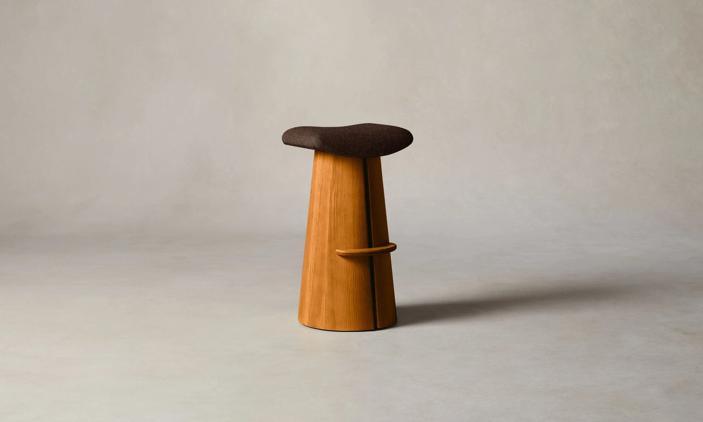 The Weston Bar & Counter Stool - Italian Brushed Wool Cocoa - Image 4