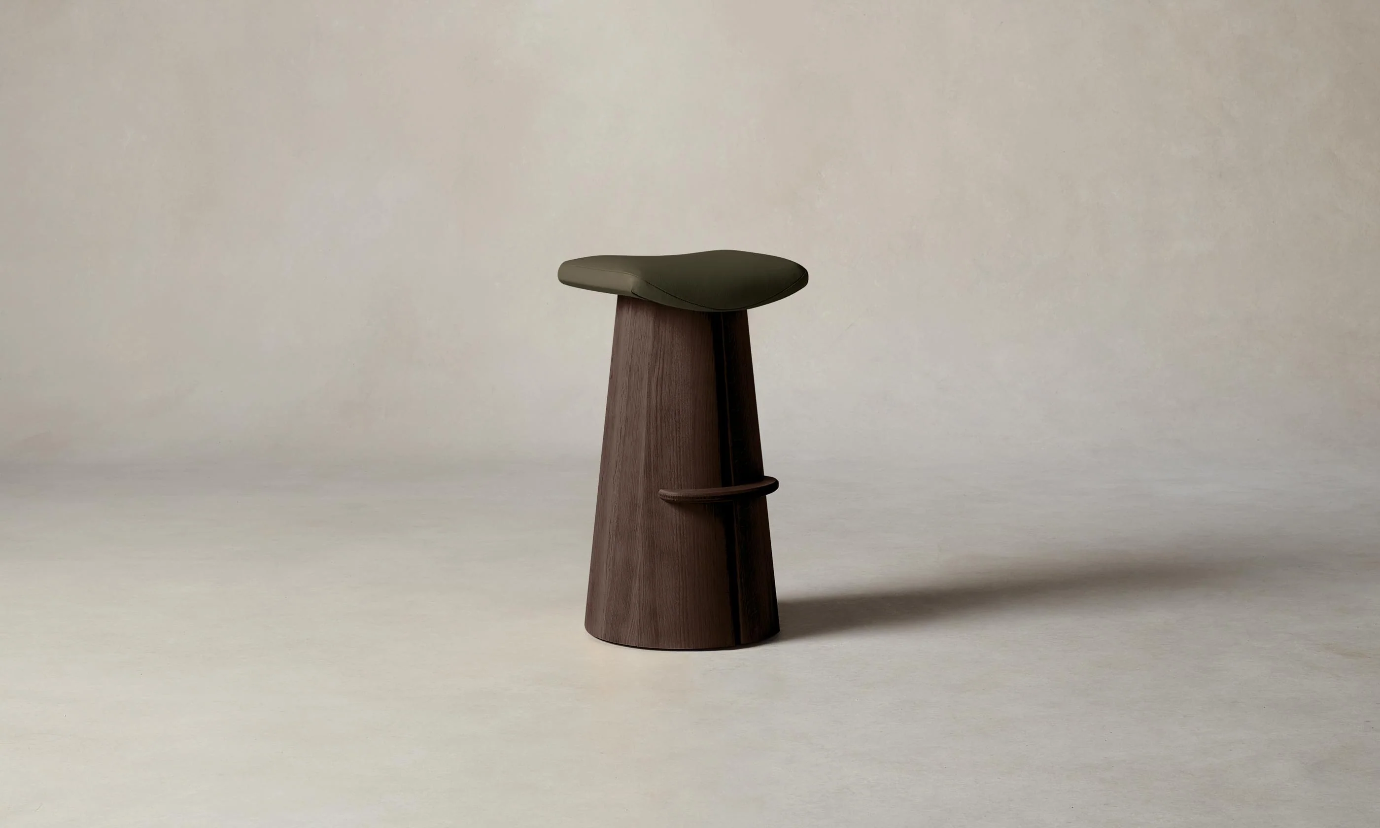 The Weston Bar & Counter Stool - Pebbled Leather Truffle - Image 2