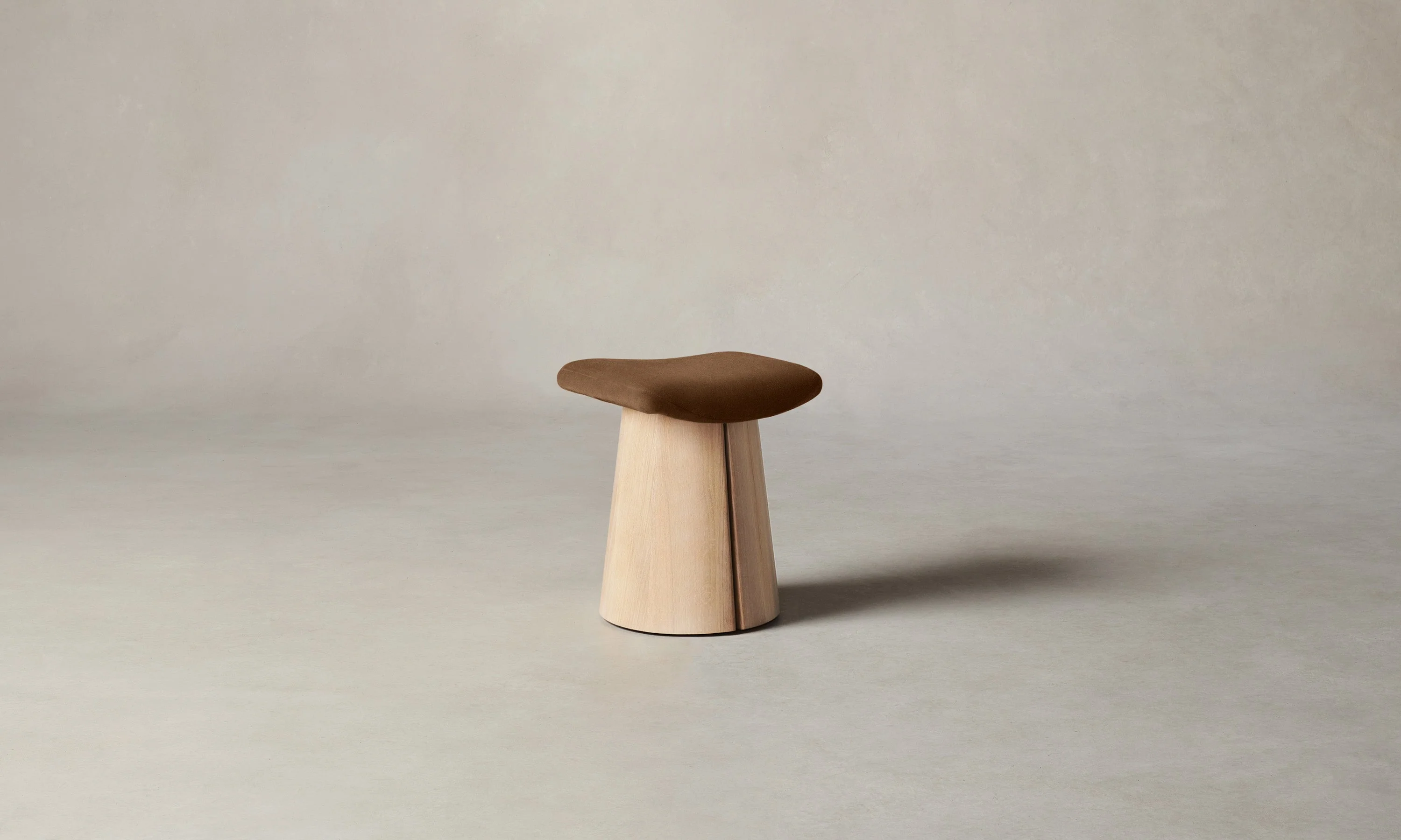 The Weston Stool - Marled Alpaca Velvet Whiskey