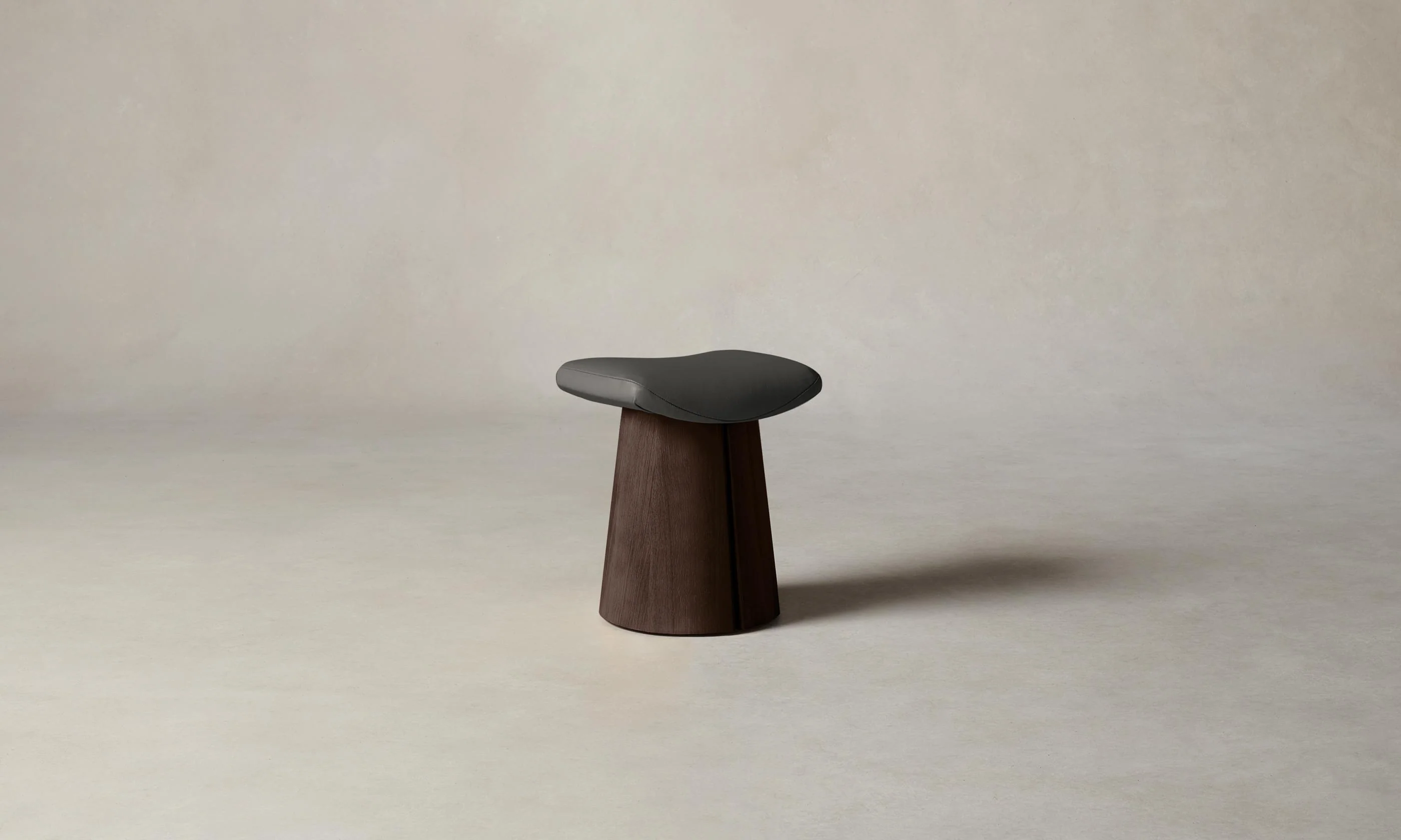 The Weston Stool - Pebbled Leather Ash - Image 2