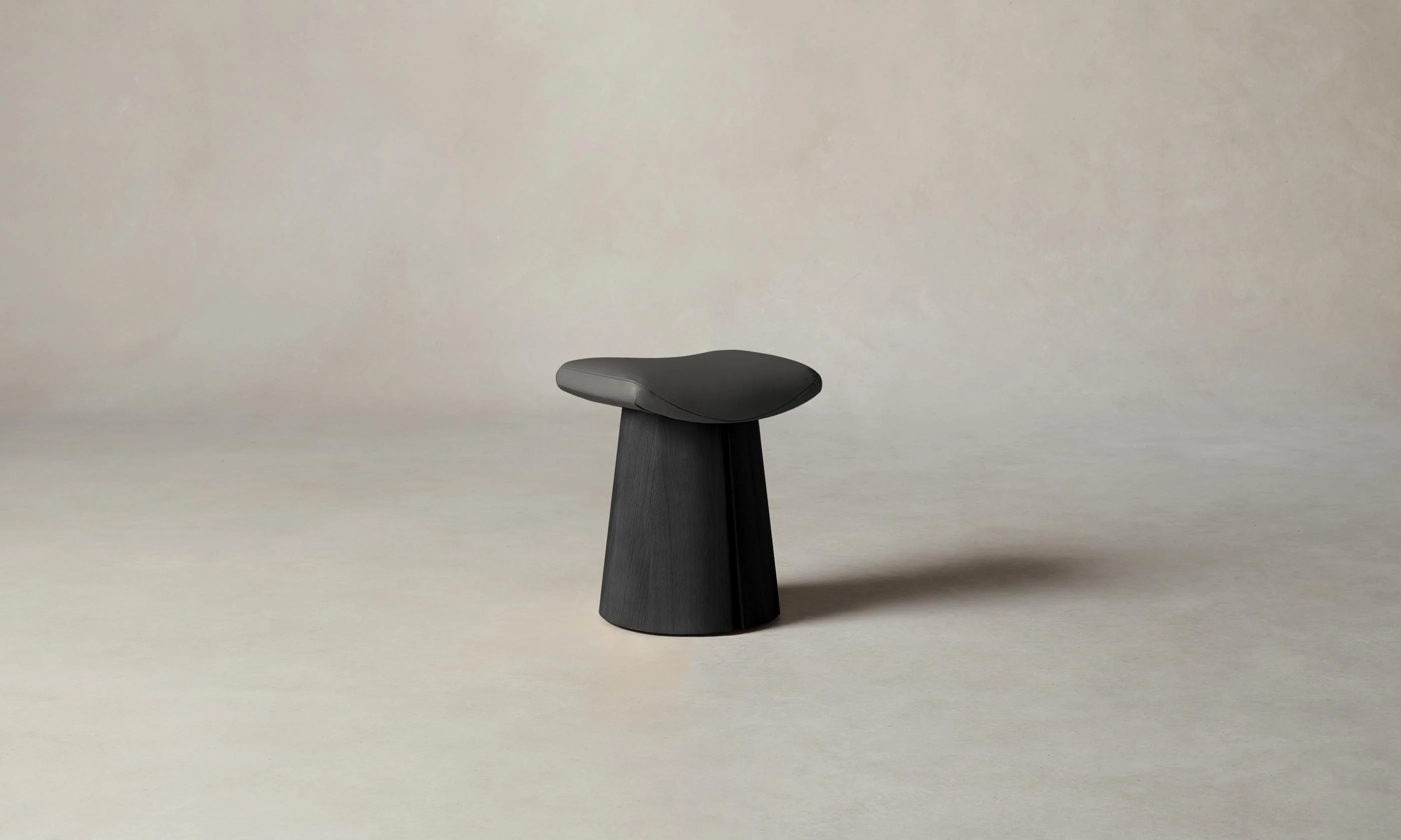 The Weston Stool - Pebbled Leather Ash - Image 3